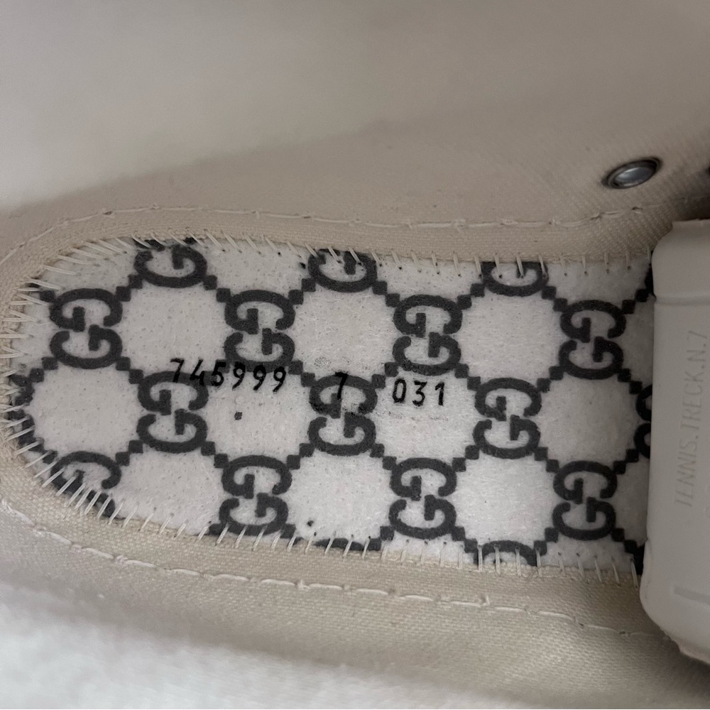 SOLD NEW Gucci 1977 Tennis High Top GG Monogram Sneakers UK M 7 / US M 8 / W 10 - Picture 5 of 16